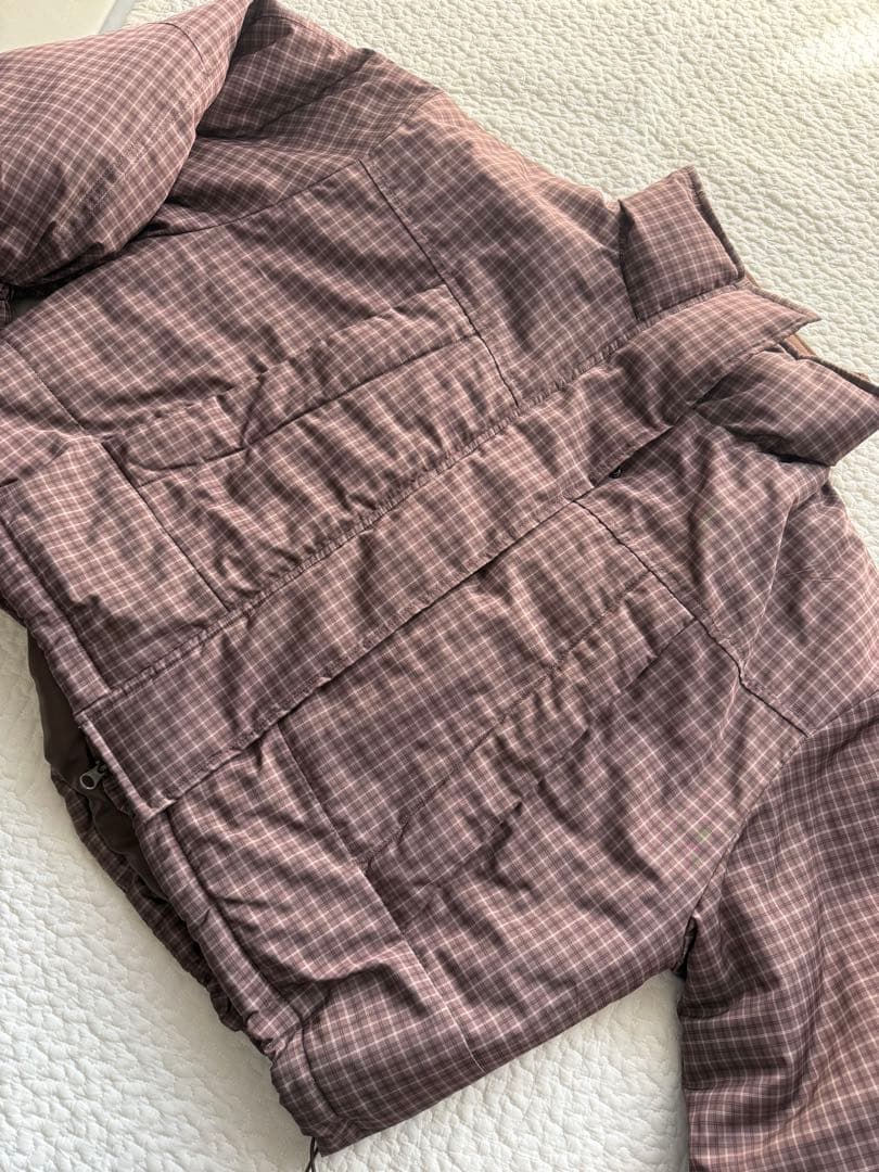 【美品】ローリーズファーム チェックモンスターショートコート　ブラウン