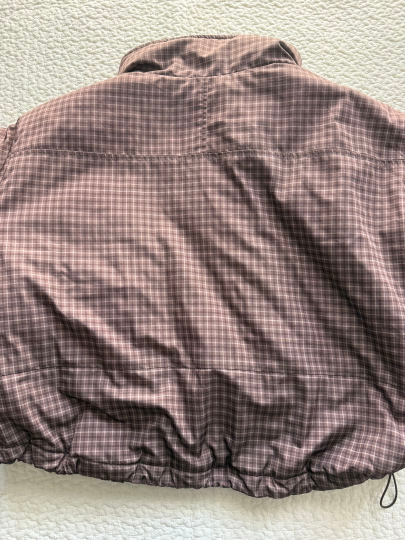 【美品】ローリーズファーム チェックモンスターショートコート　ブラウン