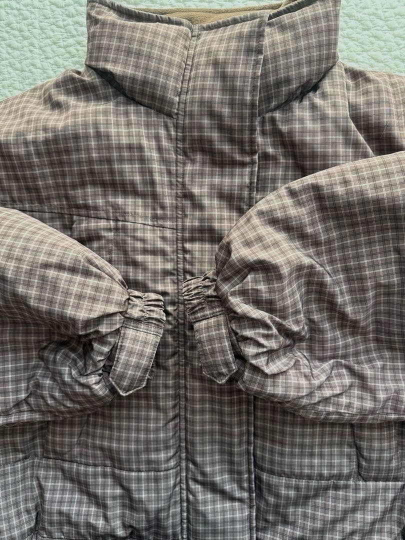 【美品】ローリーズファーム チェックモンスターショートコート　ブラウン