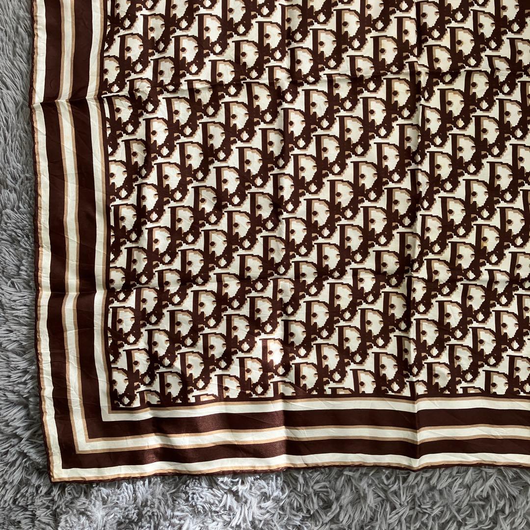 3F 希少 クリスチャンディオール スカーフ トロッター柄 総柄 デザイン