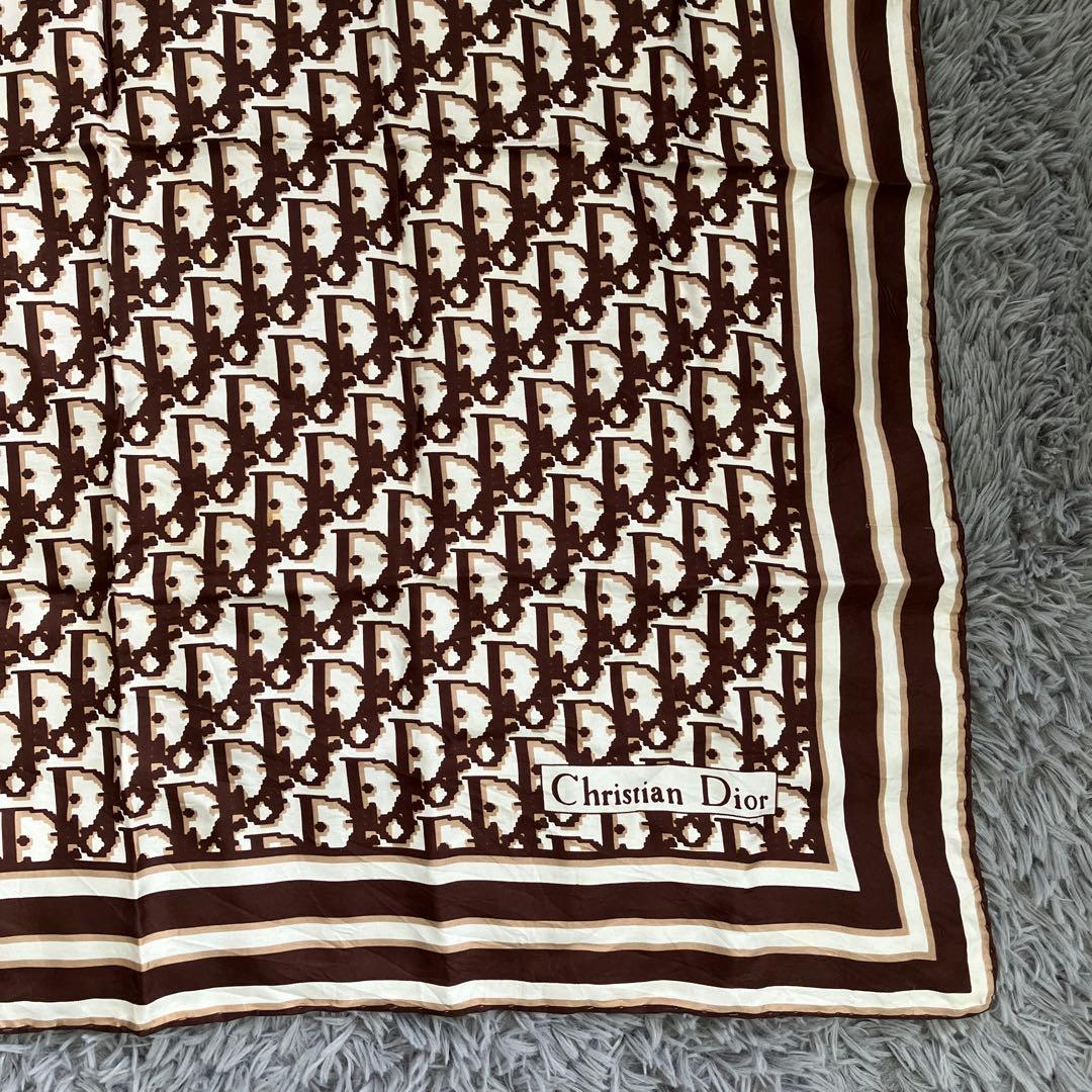 3F 希少 クリスチャンディオール スカーフ トロッター柄 総柄 デザイン