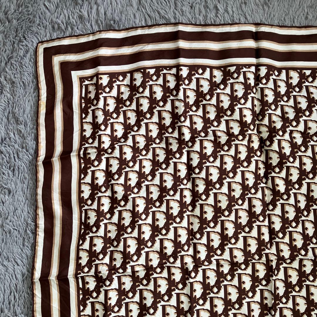 3F 希少 クリスチャンディオール スカーフ トロッター柄 総柄 デザイン