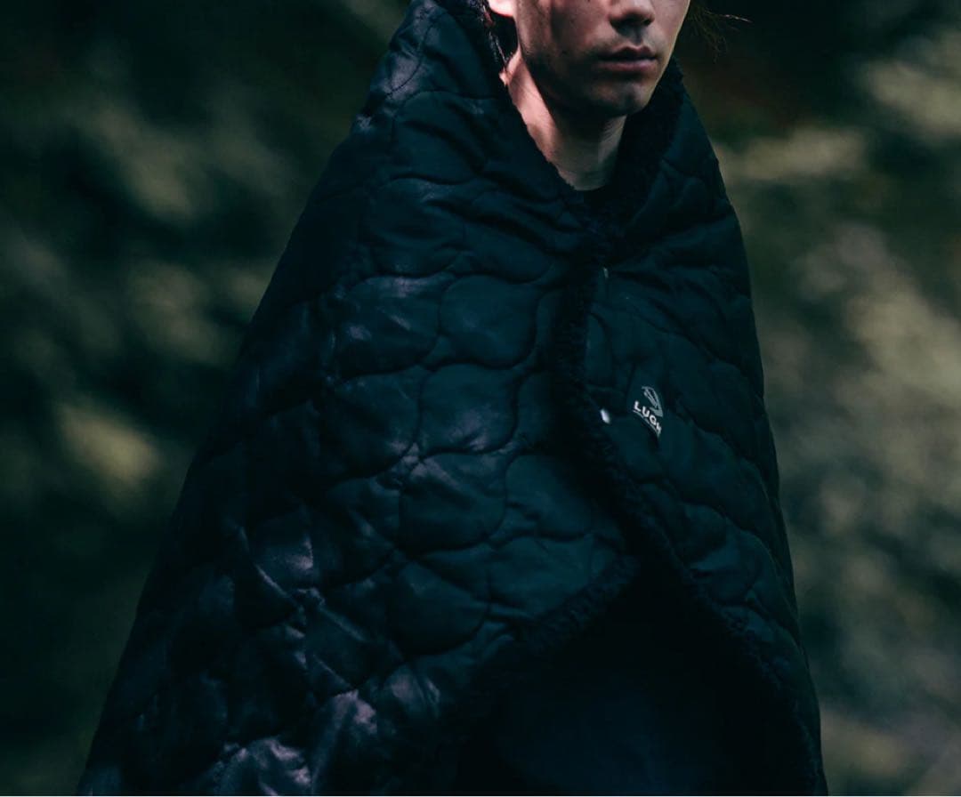 LUGH 魔法瓶ブランケットSサイズ (6層/グラフェン) ミッドナイトブラック