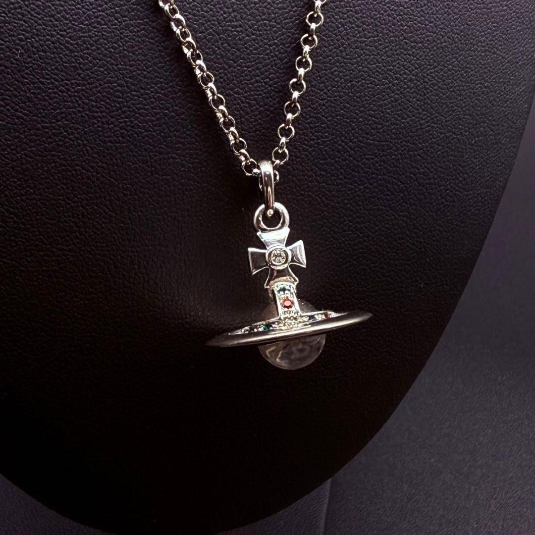 Vivienne Westwood オーブ　ネックレス シルバー　ラインストーン