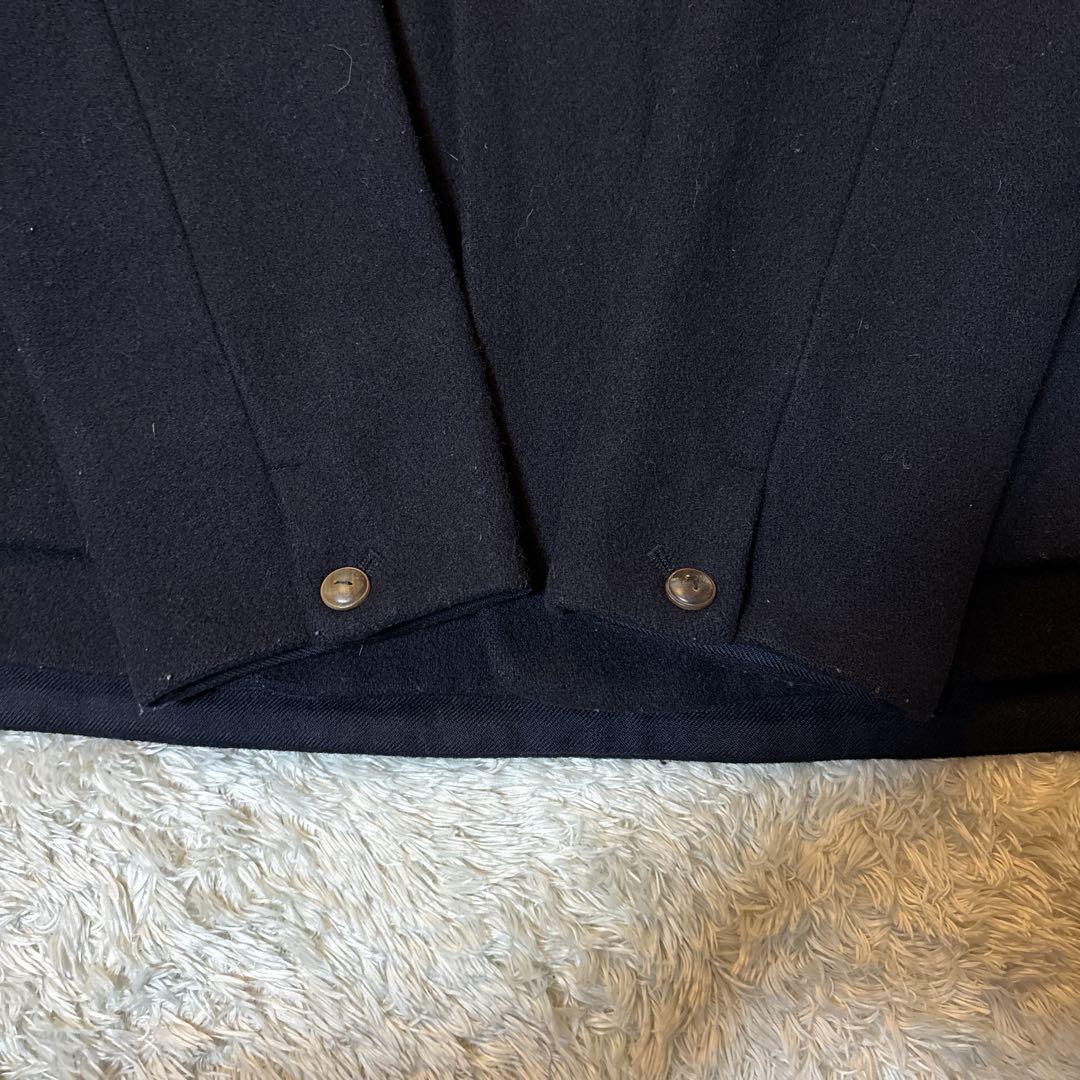 美品＊パラスパレス ウール フードメルトンコート ネイビー L 現行