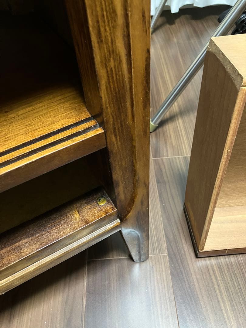 アンティーク木製サイドテーブル