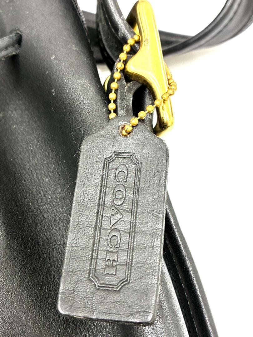 25W12-152 COACH コーチ オールドコーチ ブラックレザーバッグ