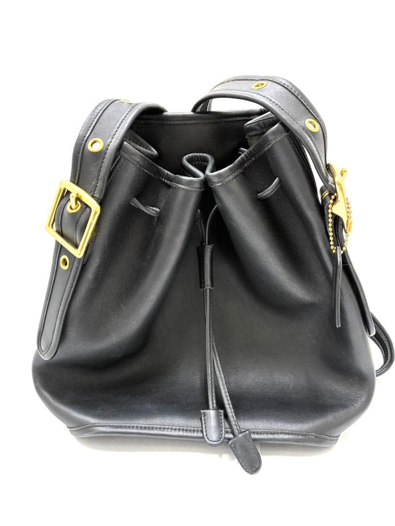 25W12-152 COACH コーチ オールドコーチ ブラックレザーバッグ