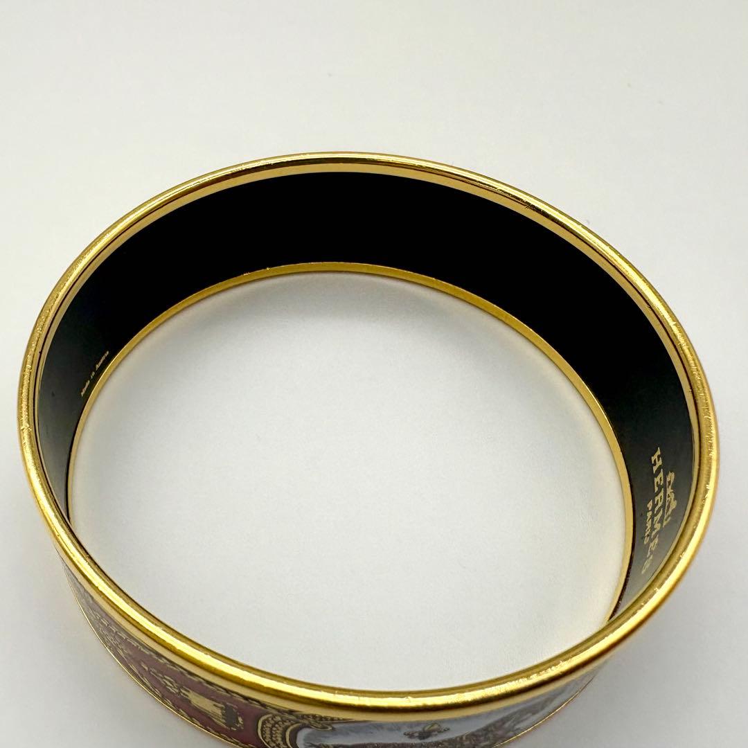 HERMES エルメス バングル ブレスレット エマイユGM 七宝焼 ホース 馬