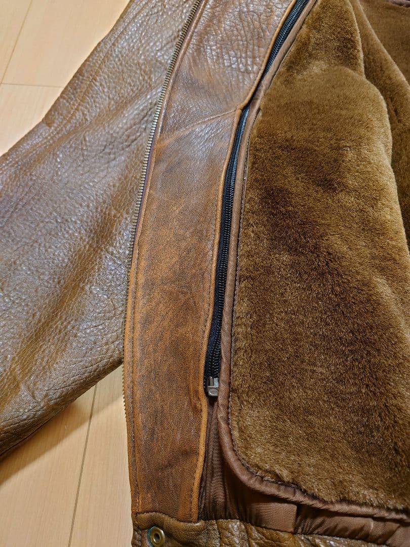 ​【メンテ済LL】G-1 レザージャケット 羊革 本革 フライトジャケット ボア