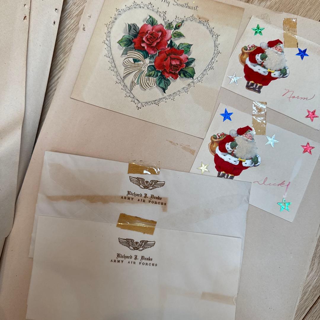 世界で一つのジャンクジャーナルに1940年代スクラップブック 紙モノ洋書