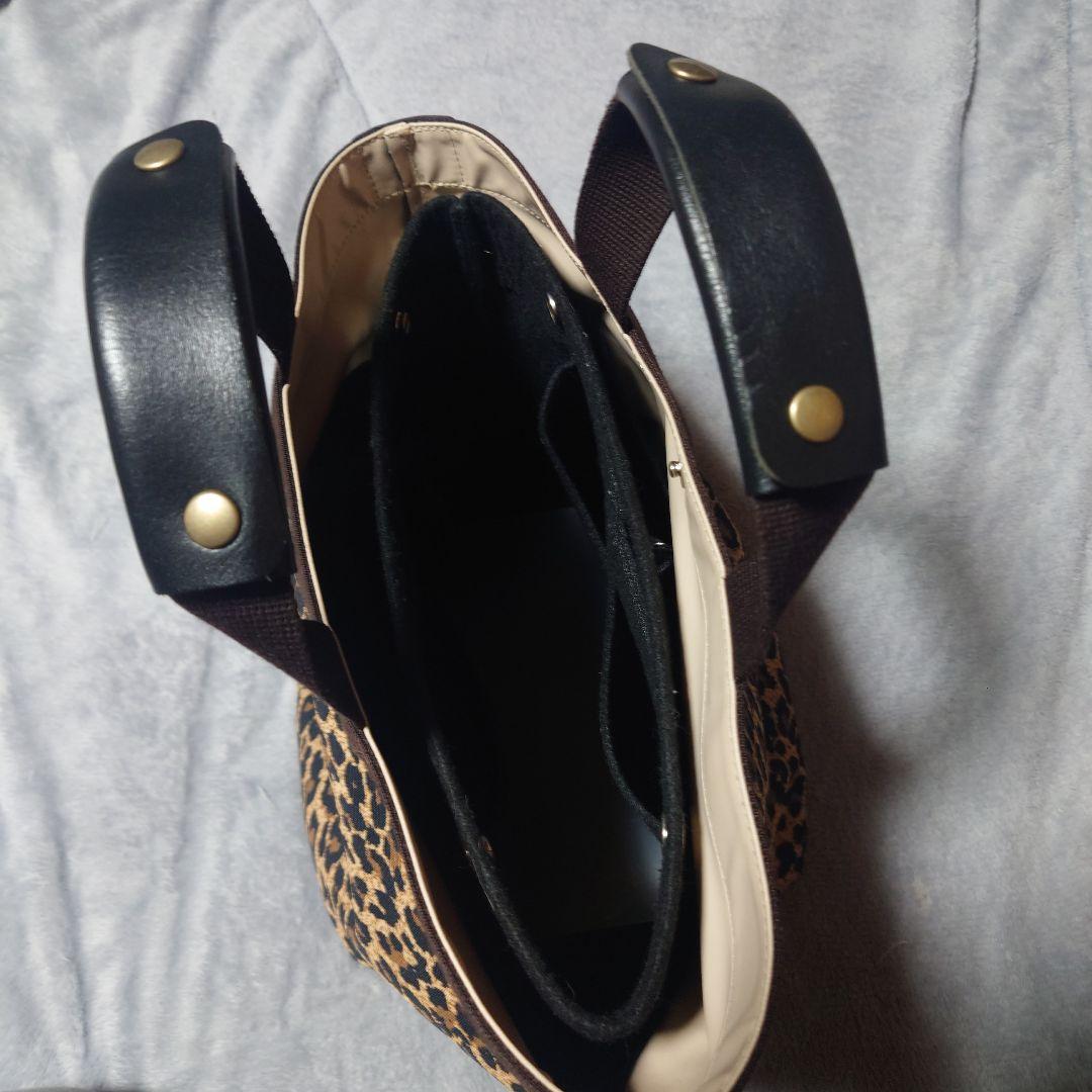 エルベシャプリエ☆707Fパンサートープ☆舟形トートバッグ☆ヒョウ柄