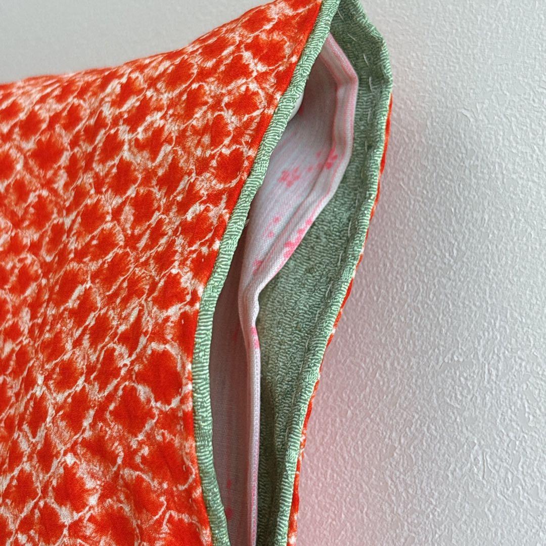 七五三　３歳　女の子　きものフルセット　中古品　オレンジ総絞り