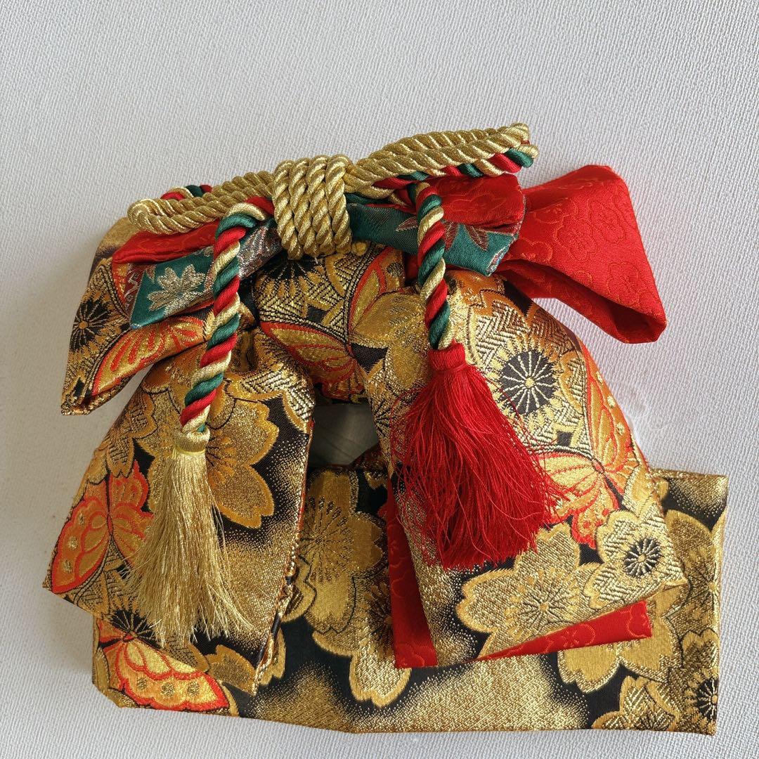 七五三　３歳　女の子　きものフルセット　中古品　オレンジ総絞り