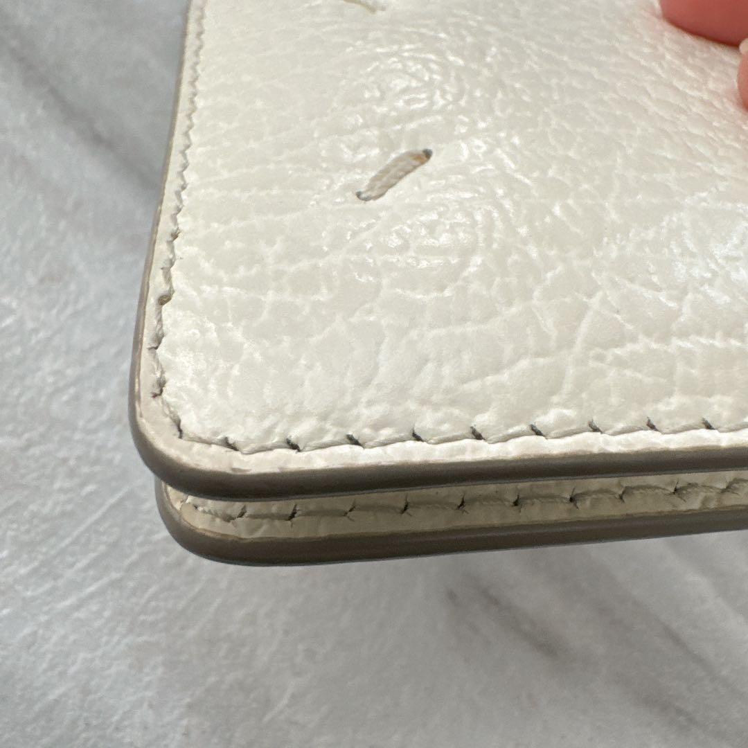 ⭐︎油⭐︎ 美品 メゾンマルジェラ キーリング付カードケース　正規品　白