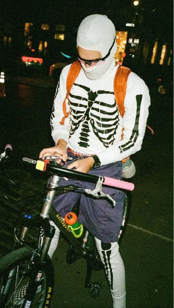 込み Supreme Hanes Bones Thermal Crew XL