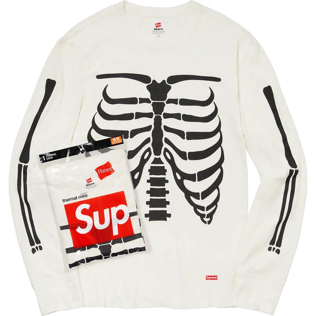 込み Supreme Hanes Bones Thermal Crew XL