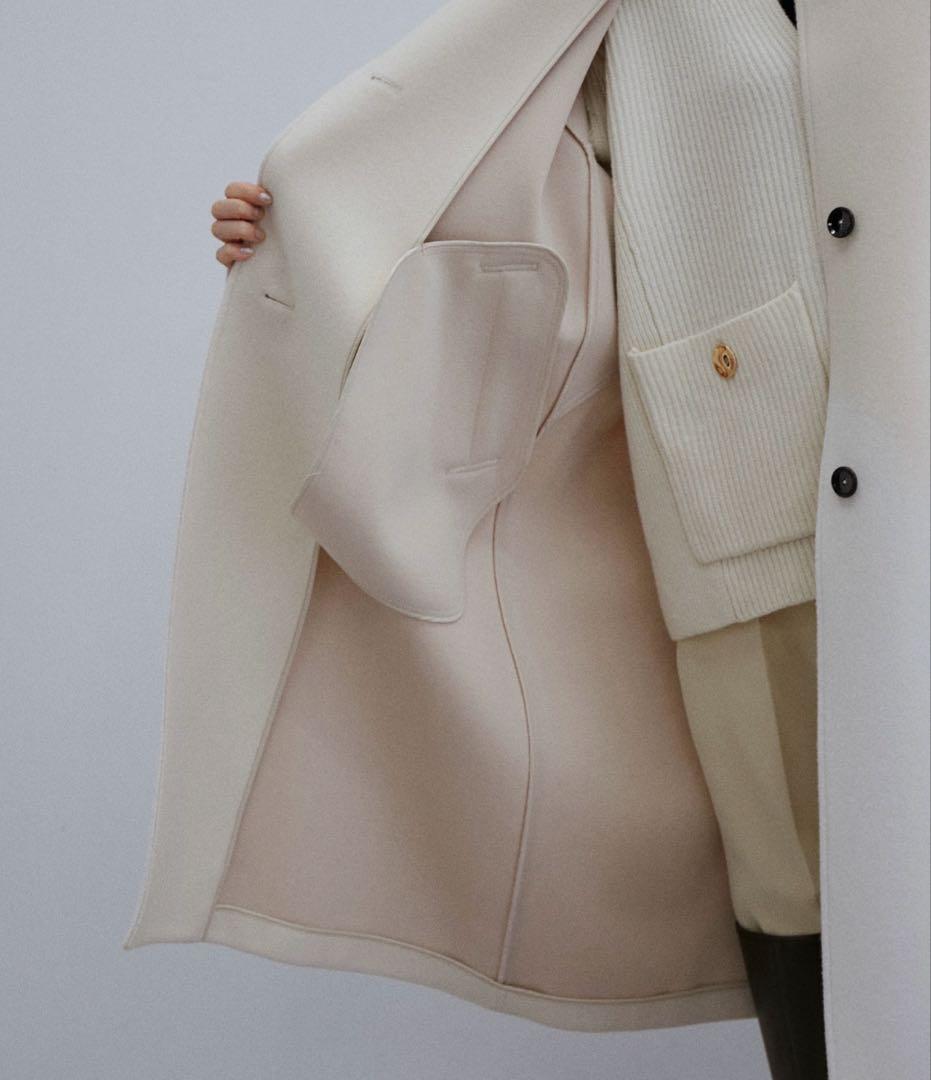 ADAM ET ROPE' アダムエロペ ウールスタンドカラーコート