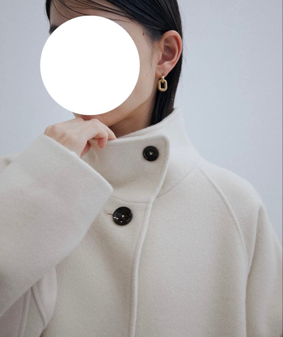 ADAM ET ROPE' アダムエロペ ウールスタンドカラーコート