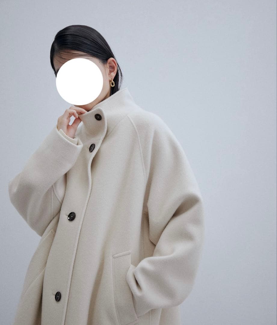 ADAM ET ROPE' アダムエロペ ウールスタンドカラーコート