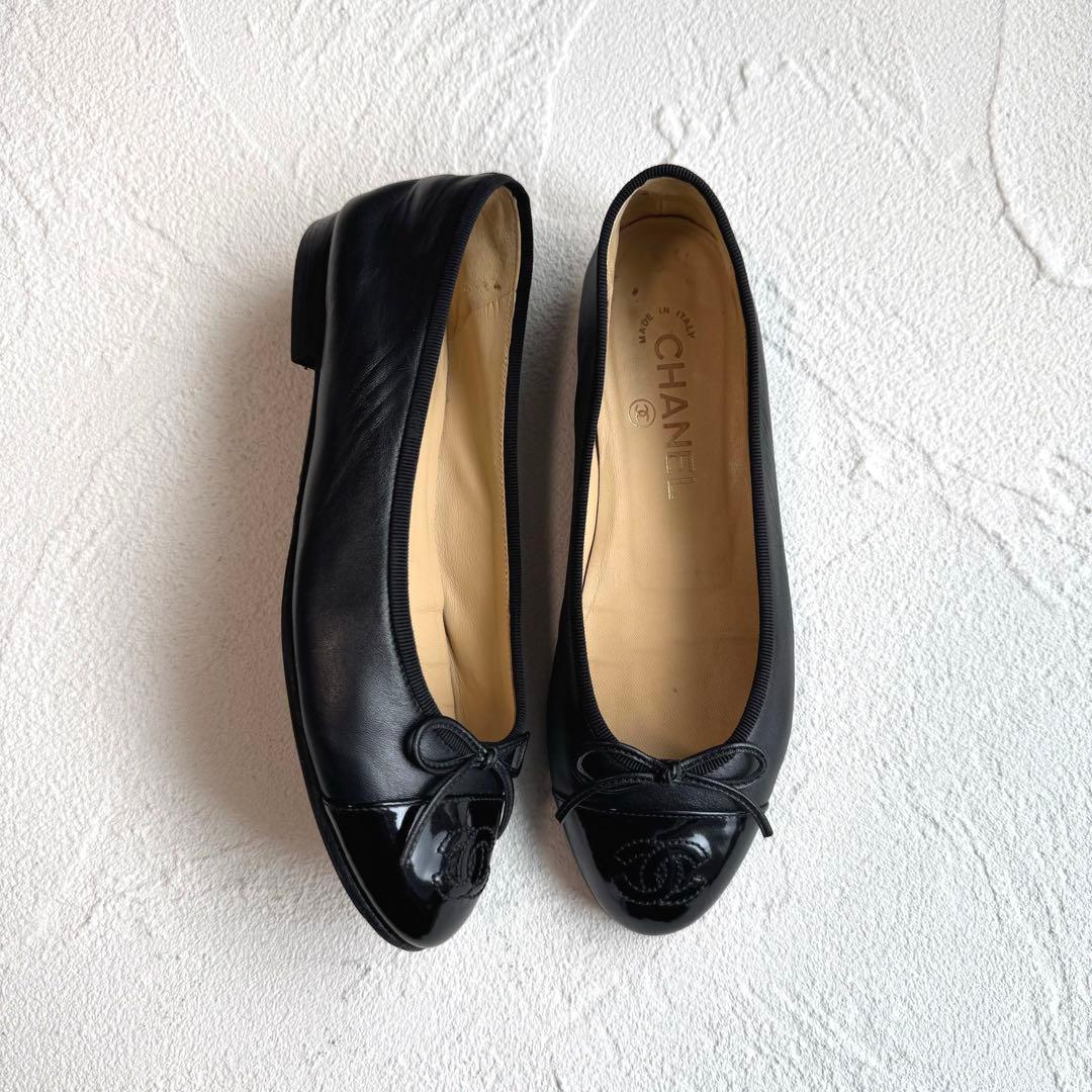 CHANEL シャネル バレリーナ パンプス ココマーク フラットシューズ 36