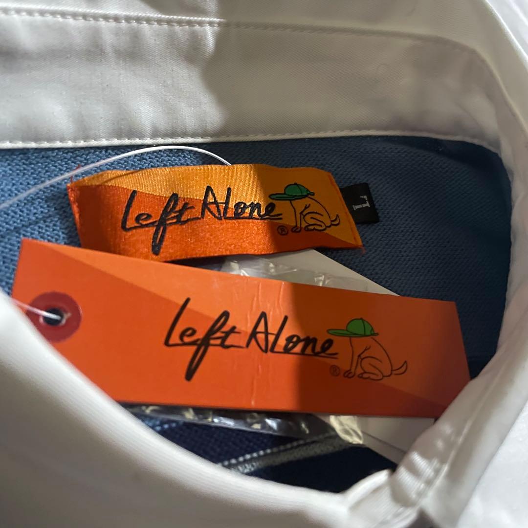 新品【レフトアローン】 ボーダー ニット ポロシャツ 希少 stussy