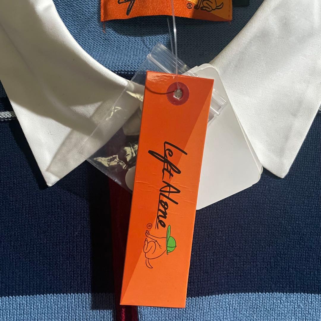 新品【レフトアローン】 ボーダー ニット ポロシャツ 希少 stussy