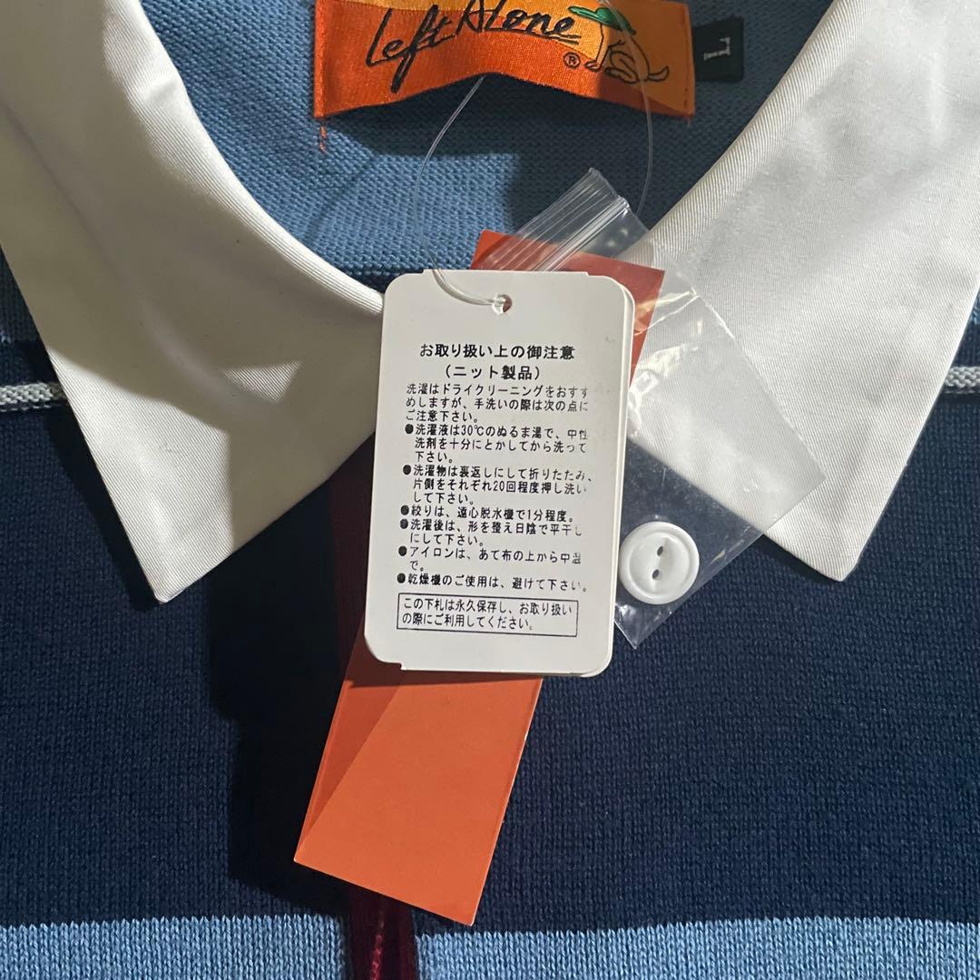 新品【レフトアローン】 ボーダー ニット ポロシャツ 希少 stussy