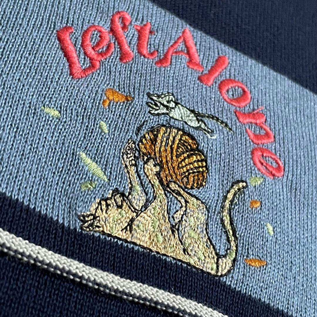 新品【レフトアローン】 ボーダー ニット ポロシャツ 希少 stussy