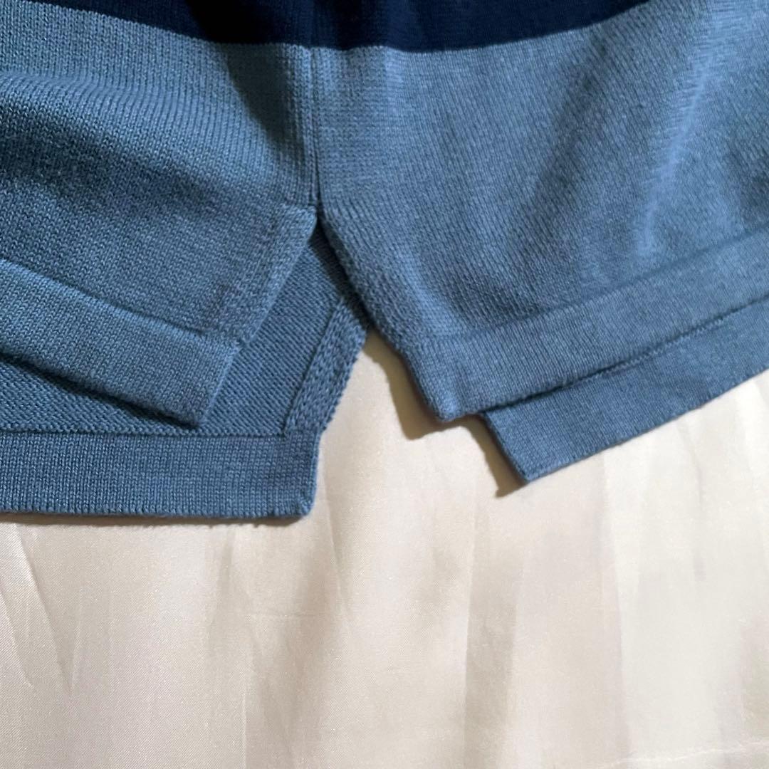 新品【レフトアローン】 ボーダー ニット ポロシャツ 希少 stussy