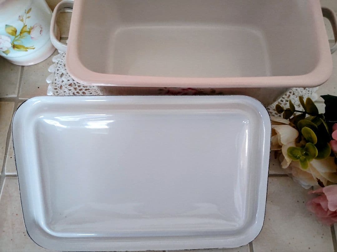 イマン　オデット　ホーロー　角ストッカー