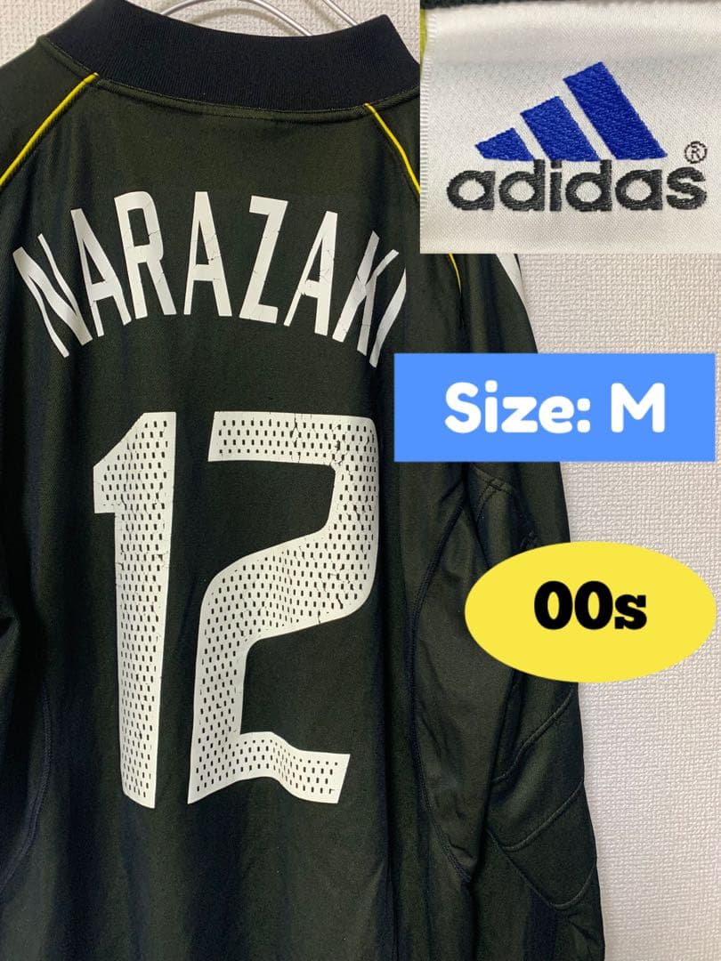 00s adidas 楢崎 正剛 長袖 ユニフォーム ロンＴ 万国タグ