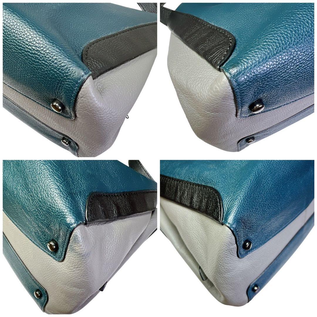 COACH コーチ ショルダーバッグ ハドリー ホーボー カラーブロック レザー