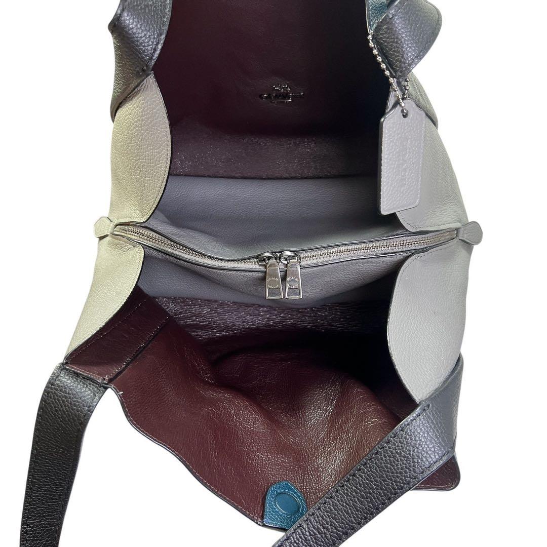 COACH コーチ ショルダーバッグ ハドリー ホーボー カラーブロック レザー