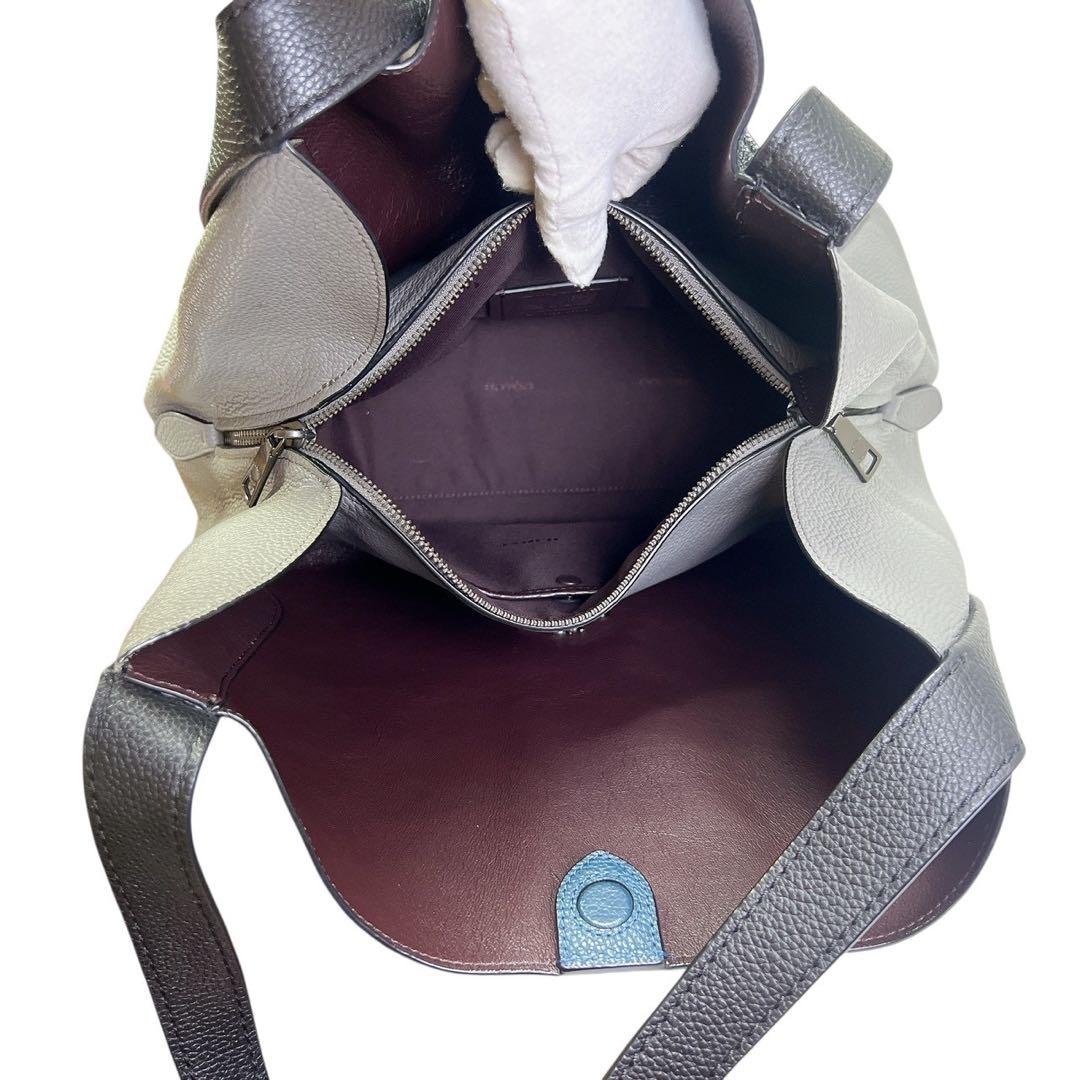 COACH コーチ ショルダーバッグ ハドリー ホーボー カラーブロック レザー