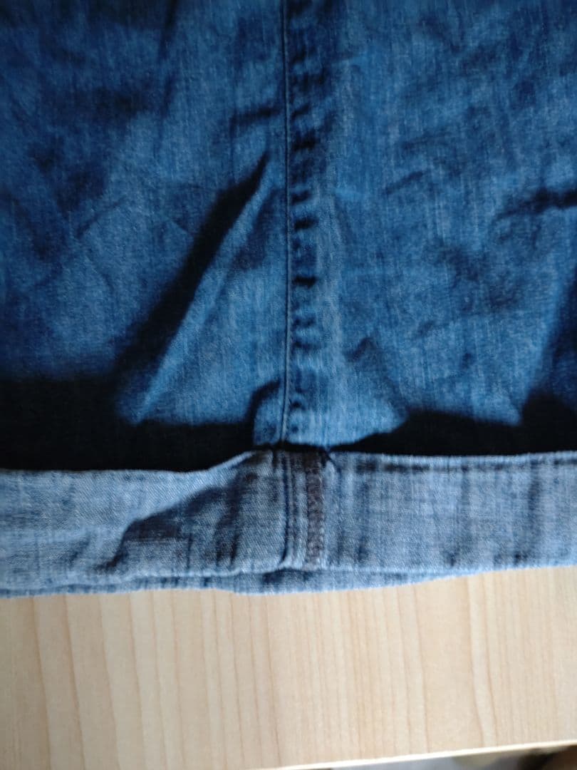 nest robe コットンリネンダンガリータックギャザーサロペット　ブルー