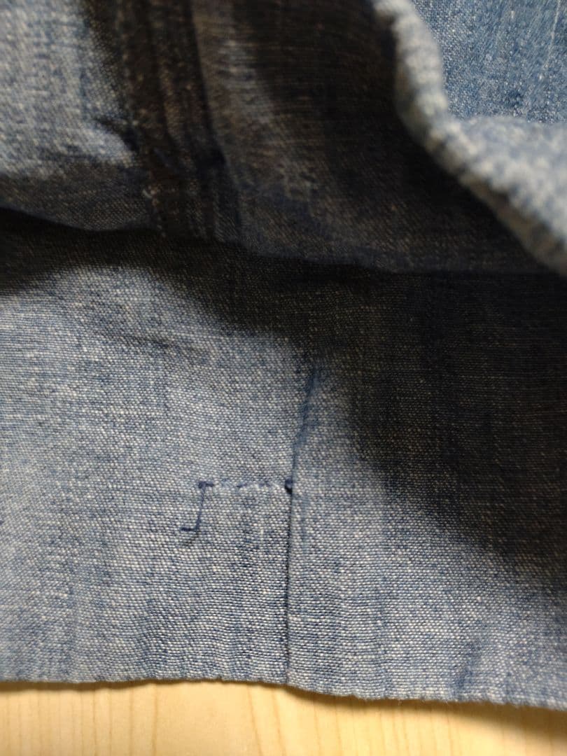 nest robe コットンリネンダンガリータックギャザーサロペット　ブルー