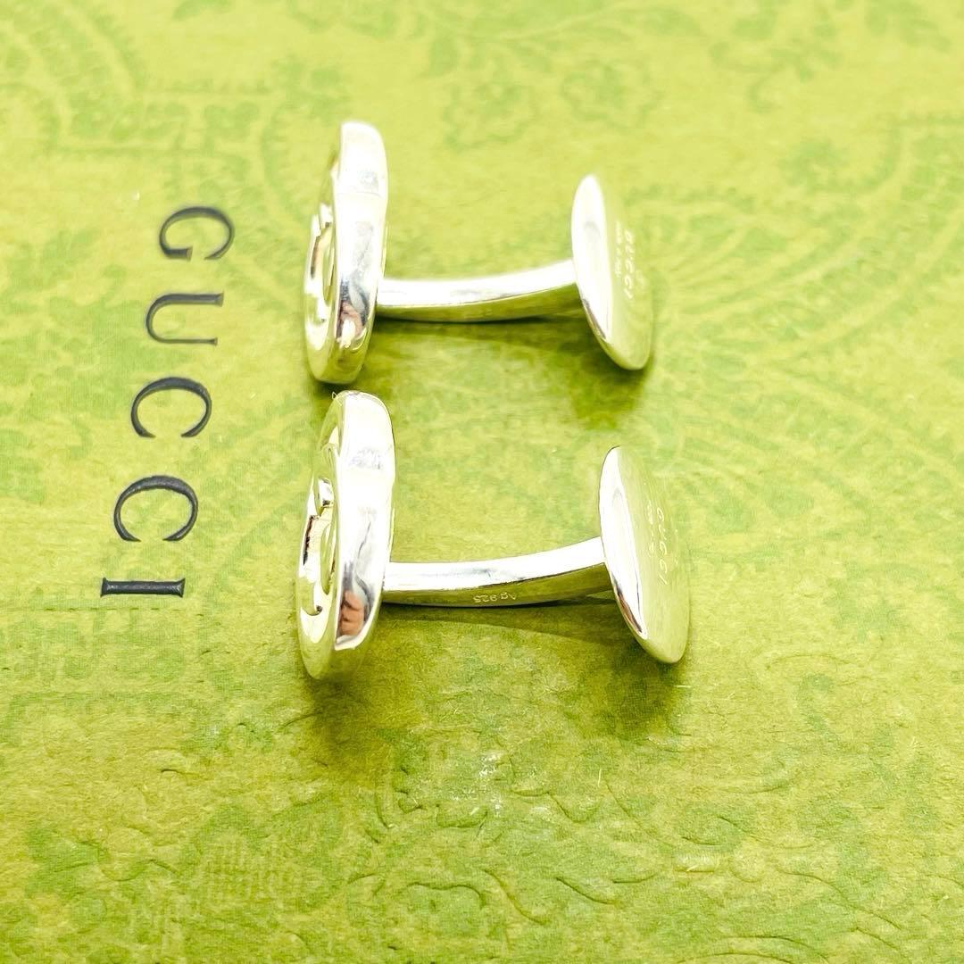 美品⭐️GUCCI カフス インターロッキング シルバー925