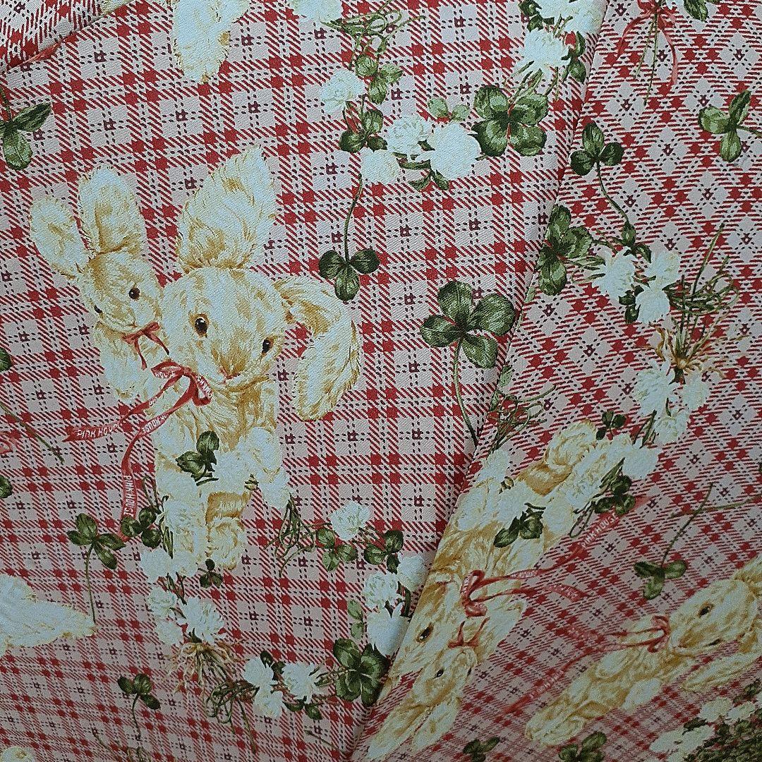 ウサギと花の折りたたみ傘