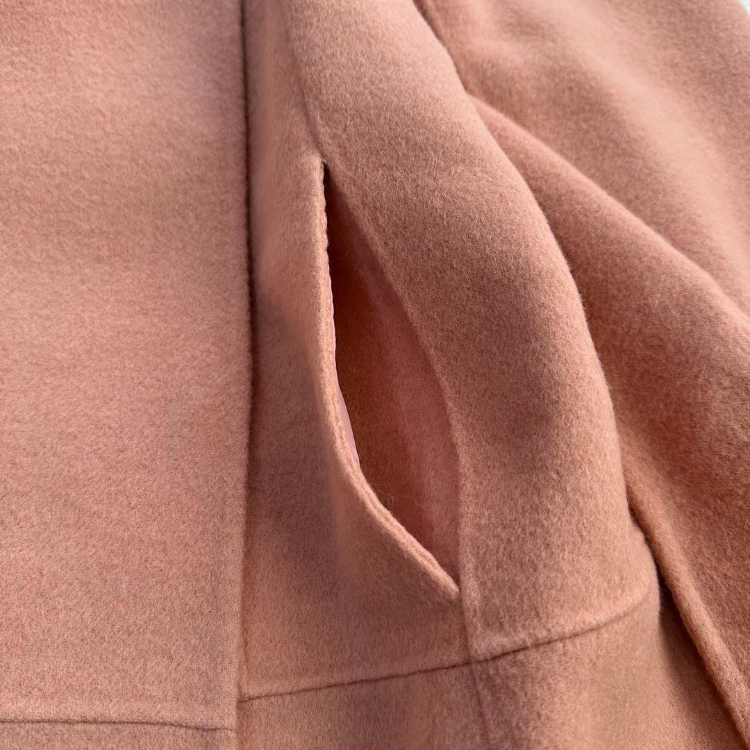 新品 lato Aライン ウール カシミヤ ロングコート ダブルフェイス ベルト