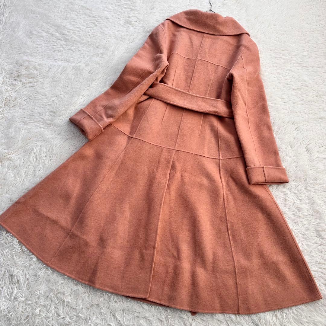 新品 lato Aライン ウール カシミヤ ロングコート ダブルフェイス ベルト