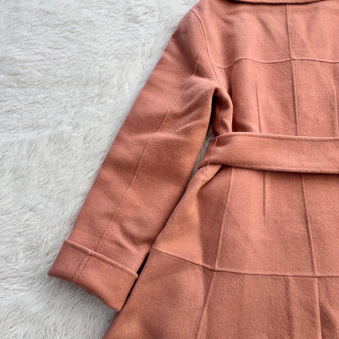 新品 lato Aライン ウール カシミヤ ロングコート ダブルフェイス ベルト