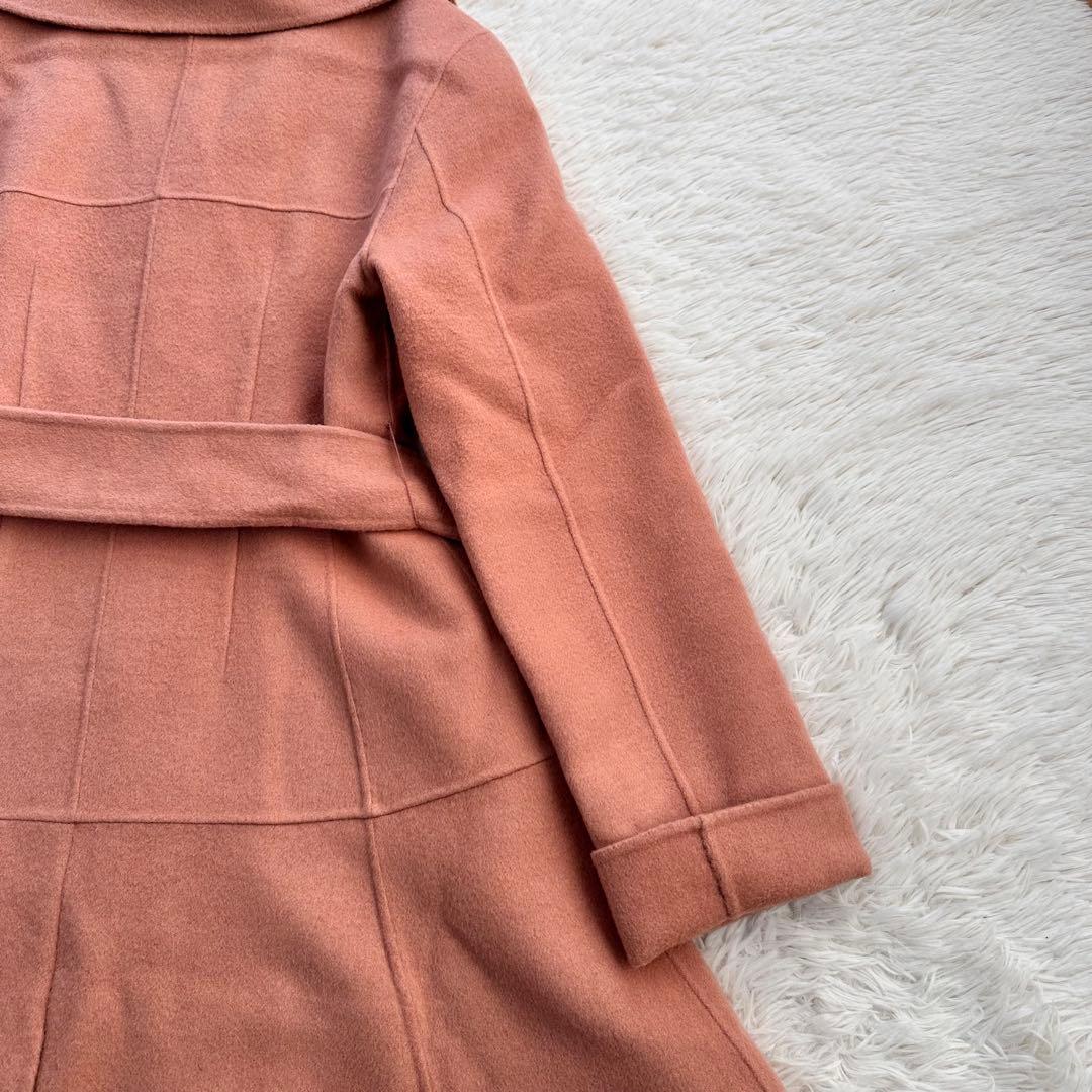 新品 lato Aライン ウール カシミヤ ロングコート ダブルフェイス ベルト