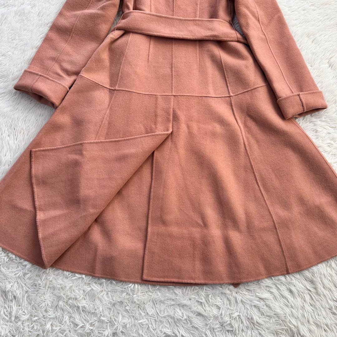 新品 lato Aライン ウール カシミヤ ロングコート ダブルフェイス ベルト