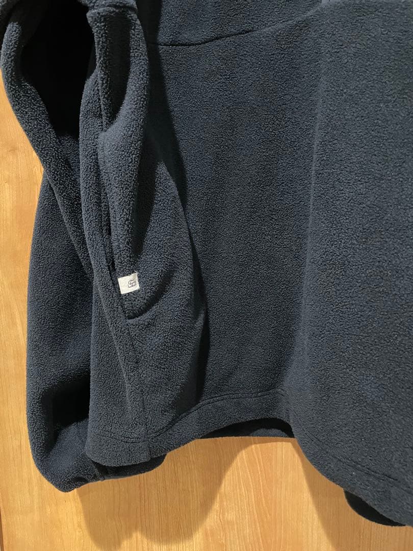 etretokyo ドロストヘムエコフリースハーフジッププルオーバー　NAVY
