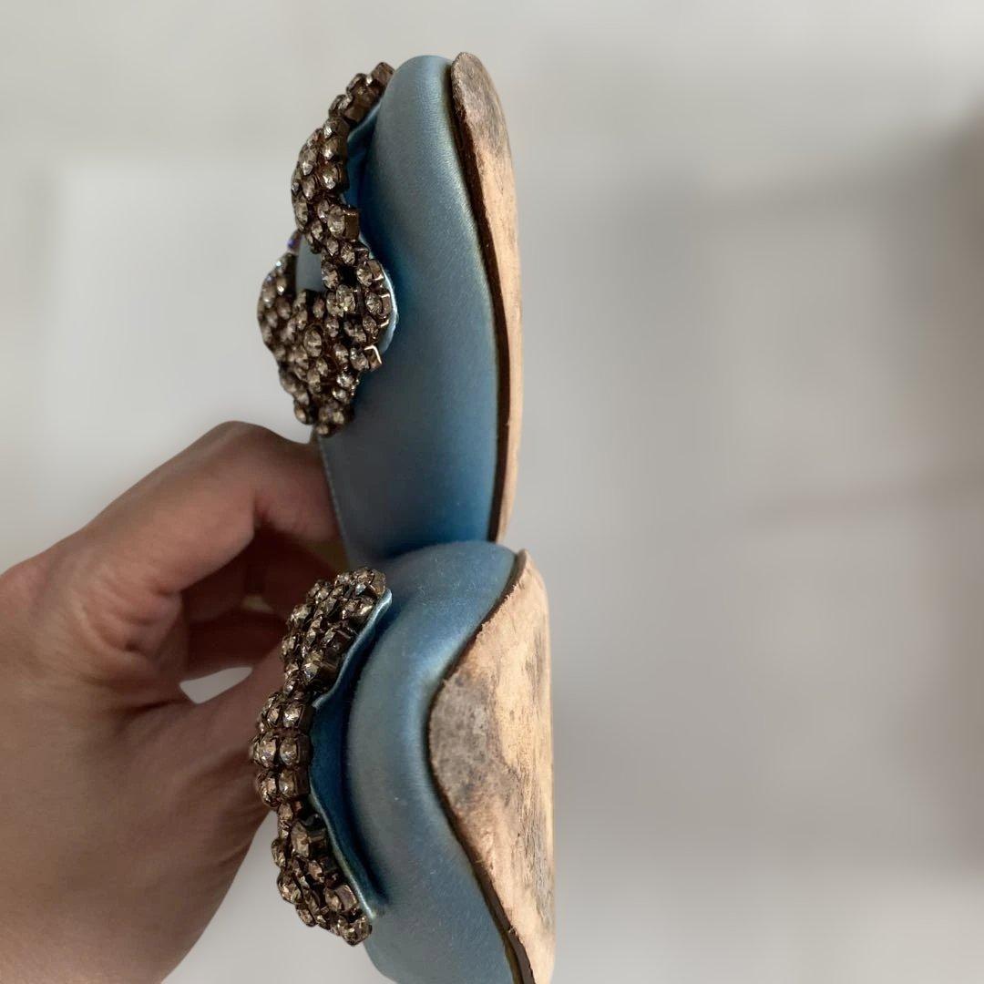 Manolo Blahnik ハンギシ　フラットシューズ　パンプス