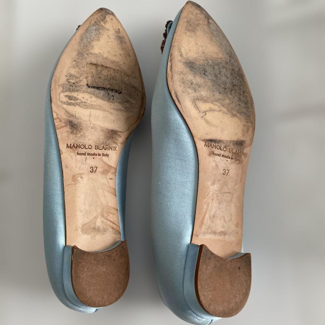 Manolo Blahnik ハンギシ　フラットシューズ　パンプス