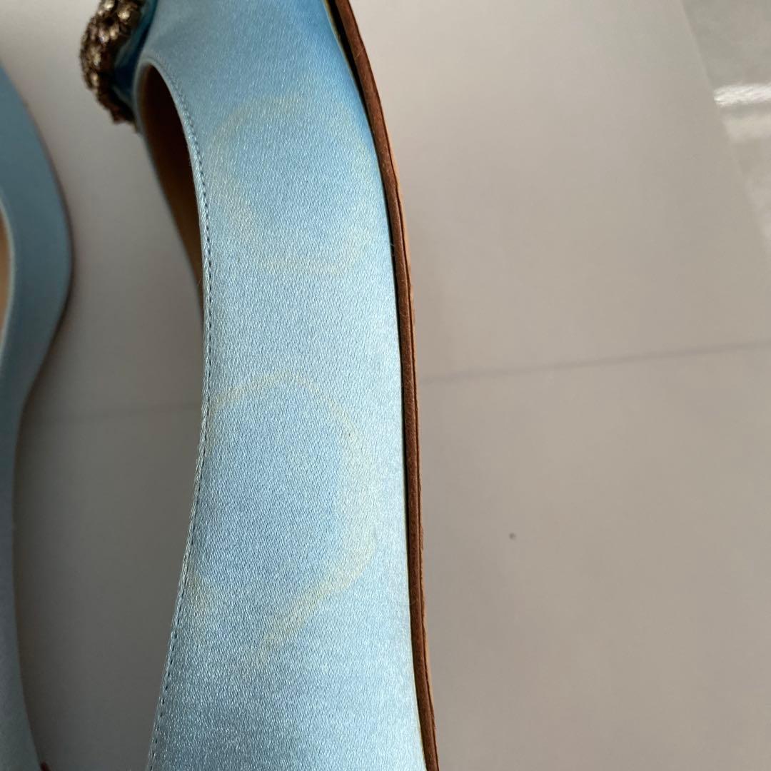 Manolo Blahnik ハンギシ　フラットシューズ　パンプス