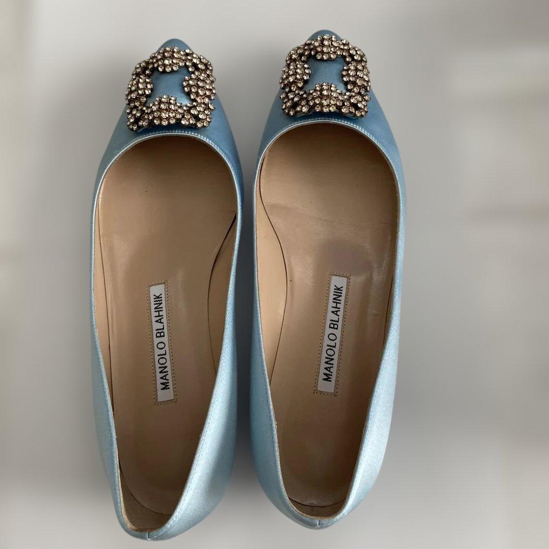 Manolo Blahnik ハンギシ　フラットシューズ　パンプス