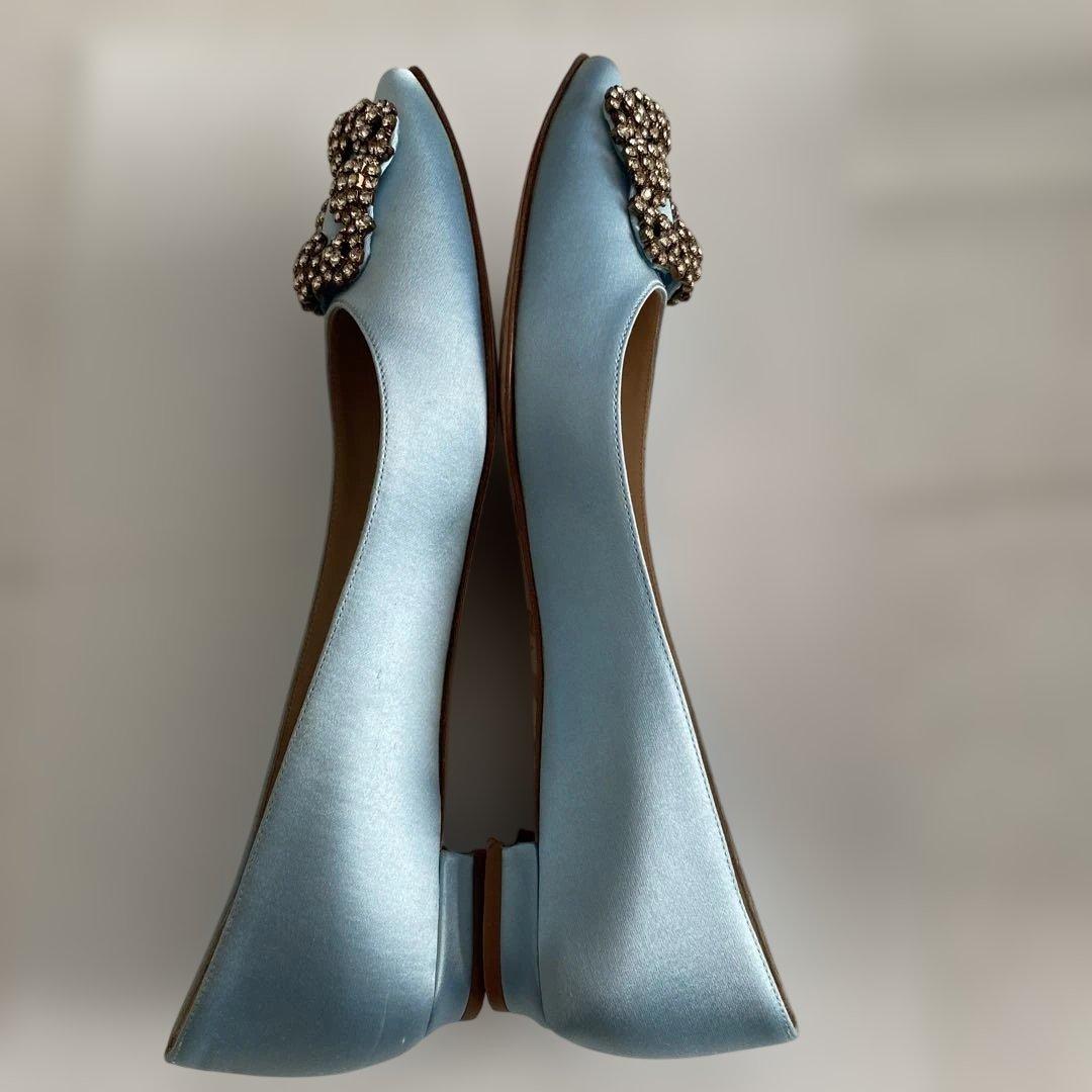 Manolo Blahnik ハンギシ　フラットシューズ　パンプス